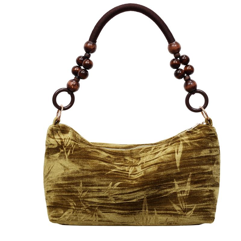 

Сумка на плечо с бисером в китайском стиле - Роскошная ретро-сумка под мышкой для женщин, Идеально подходит для свиданий и поездок на работу жёлтый