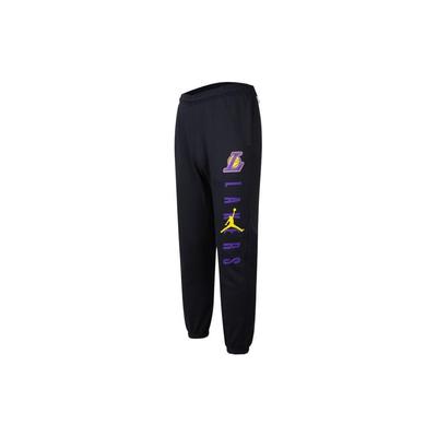 NBA Courtside Statement Edition Los Angeles Lakers Elastic Cuff Fleece Lined Knitted Sweatpants Men's Black DB1774-010