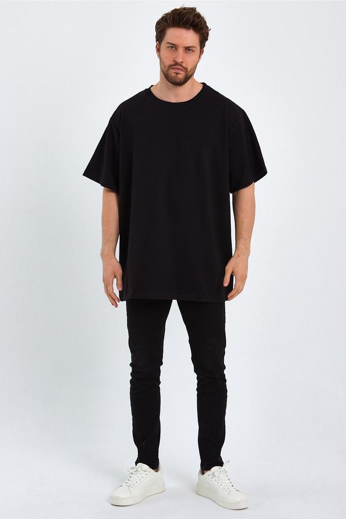 Damen Stil Übergröße T-Shirt Plus Size Oversize 2-Faden Kurzarm Rundhals T-Shirt