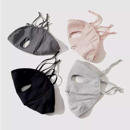 Soft Ice Silk Face Guard, Full Face Protection Face Shield, Breathable Holes Facekini with Elastic Ear Loop for Outdoor Activities Eye Forehead Neck