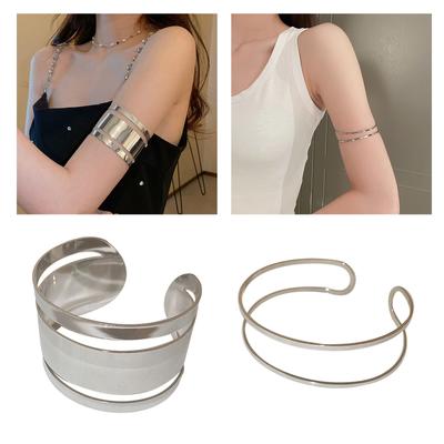 Bracelet Jonc de Bras pour Femme Manchette de Bras Supérieur Brassard Cool Ouvert Bracelet Manchette de Bras Bijou de Corps de Fête de Boîte de Nuit