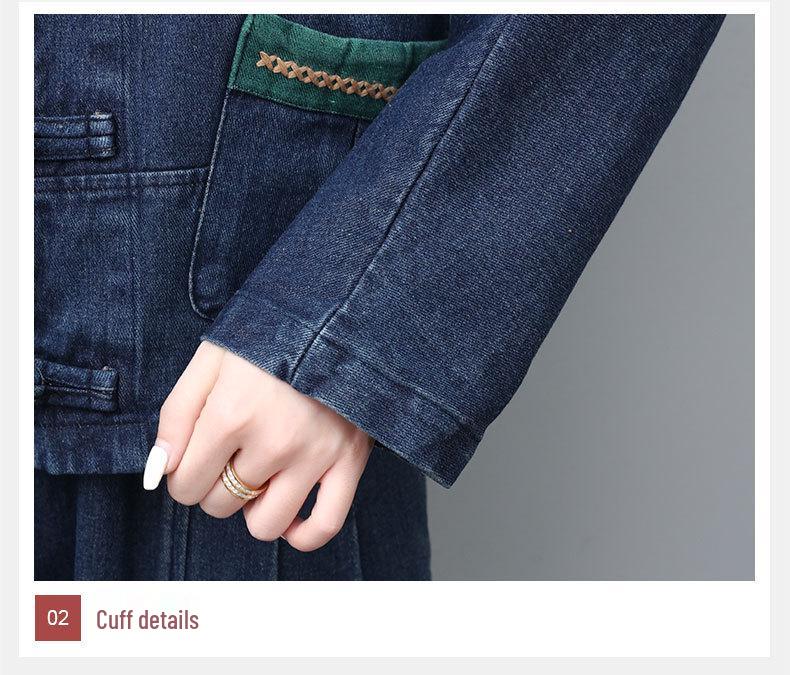 Mom's 2024 Autumn Chic: Denim Jacket & Two-Piece Set for Stylish Middle-Aged Women