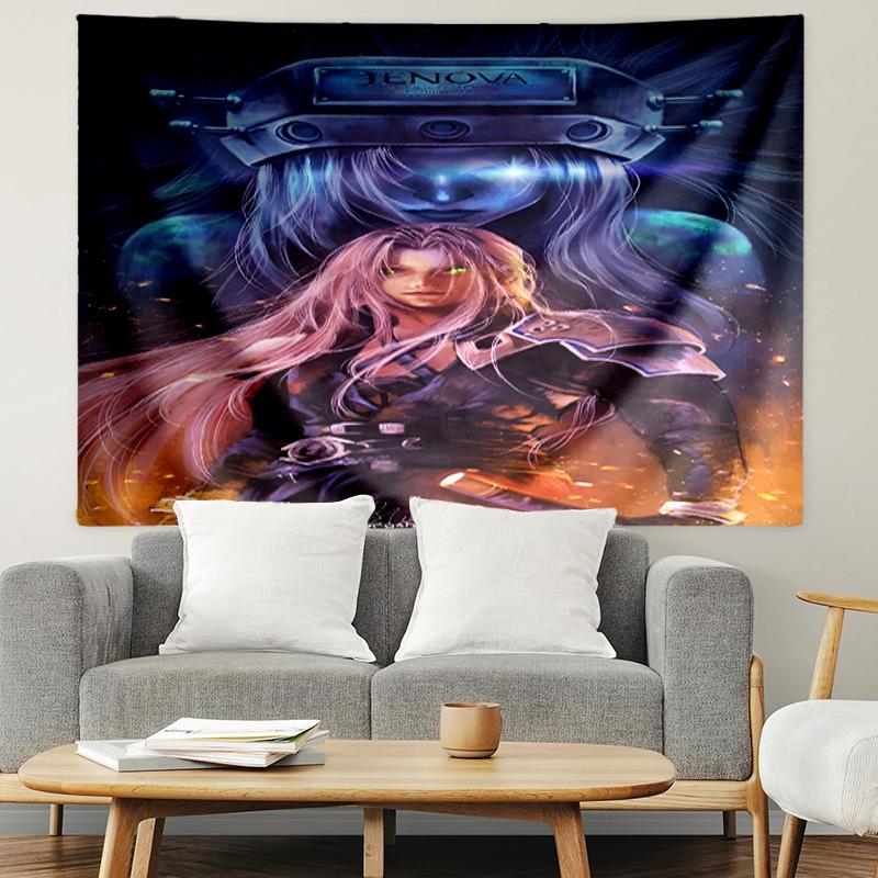 Final Fantasy Print Tapestry, Lightweight Wall Hanging, for Bedroom, Dorm, Living Room, Home Art Decor, Birthday Christmas Gift for Friends