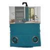 Set of 2 Soundproof and Thermal Blackout Curtains Lined with Fleece "Arctic" Peacock