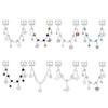 Double Chain Bracelet Charms Stainless Steel DIY Making Charm Bracelet Link Multi-Function Spliceable