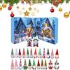2025 Christmas Cute Mini Gnome Figures Christmas Decorations for Home Christmas Ornament Gnome Countdown Calendar Gifts for Kids