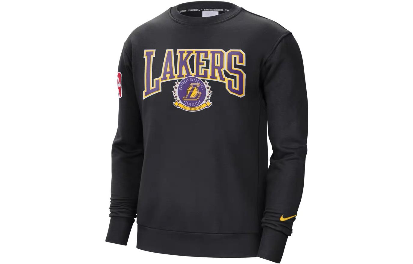 Nike Nba Los Angeles Lakers 75th Anniversary Courtside Fleece Crew Sweatshirt DN4905-010 XL