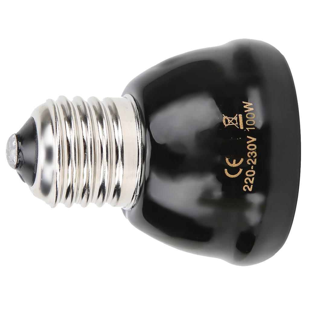 E27 Animal Heating Lamp Harmless and LightFree Black Ceramic Heating Lamp for Reptiles 220230V