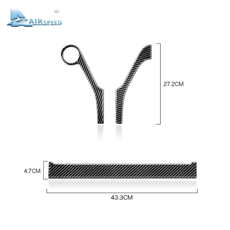 Carbon Fiber Center Console Sticker for Mercedes W204 2007-2010 Interior Panel Cover