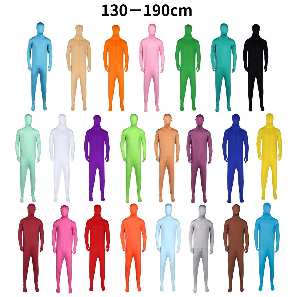 Cosplayholic Full Body Zentai 23 Sizes Perfect for Halloween and School Suit, Colors, Unisex, 130-190cm, Festivals! (Gray, L)