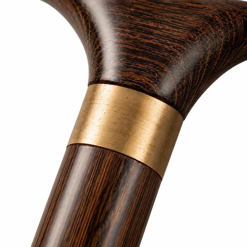 Wooden Derby Handle Walking Cane, Gentleman's Classic Style Walking Stick