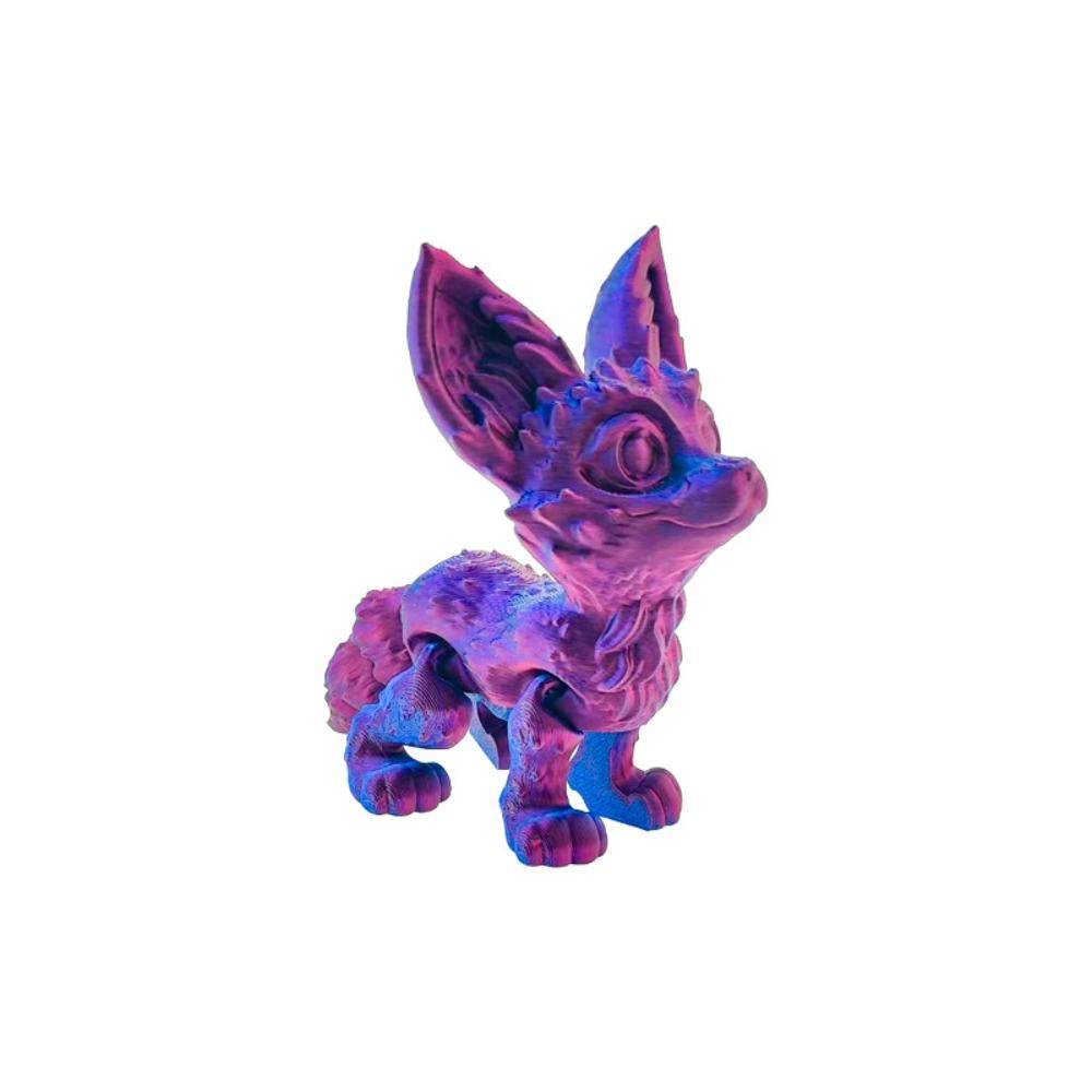 

Movable Joint 3D Printing Little Fox Eco-friendly Handmade Gift Creative Desk Toys Kids Gift Red& Blue