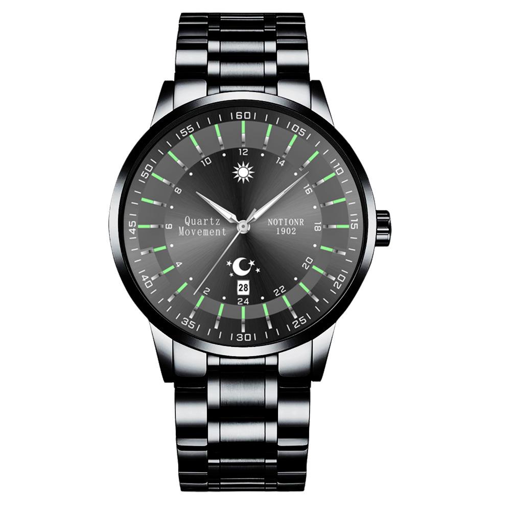 Steel Belt Men S Watch Personalized Creative Luminous Calendar Waterproof Automatic Quartz Watch
