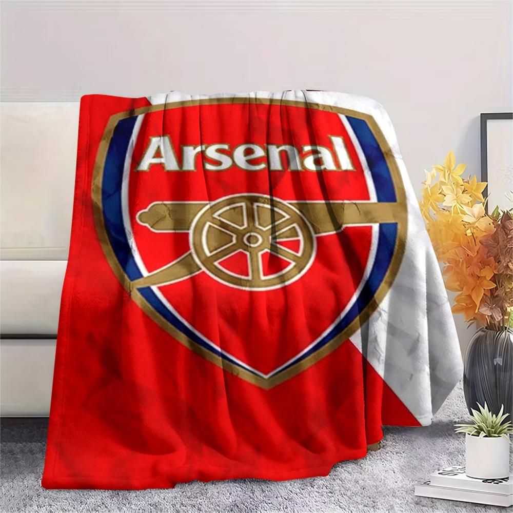 1PC Custom Name Arsenal Patterned Flannel Blanket Suitable For All Seasons for Home Decor Warmth and Comfort Gifts Holiday Present