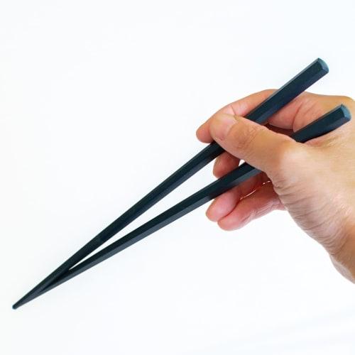 Sunny Life Design Chopsticks, Dishwasher Safe, 23cm, Set of 5, Professional Grade, Resin, For Guests, Pointed, Hexagonal, Black, Made in Japan, Produc
