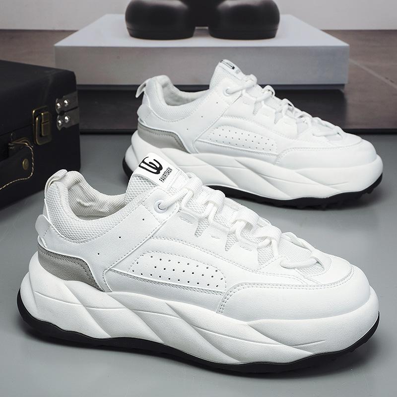 

Мужская обувь, новые летние туфли на платформе, черные, модные, универсальные, ретро, спортивные и повседневные, папины туфли AS11 39 белый