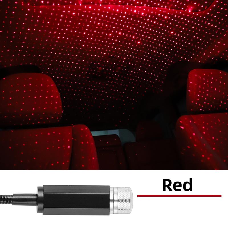 Car USB Star Night Lights Interior Ceiling Lights Atmosphere Light USB Interior Laser Light Car Atmosphere Decorative Lights