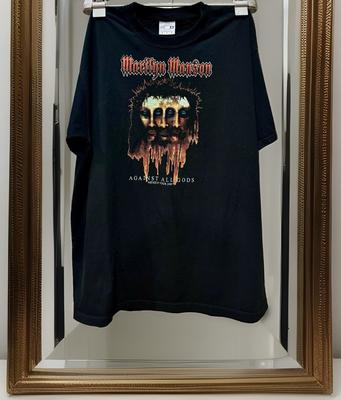 Marilyn Manson Band Merch Against All Gods Live Show World Tour Metal Band Rare Unisex T-Shirt