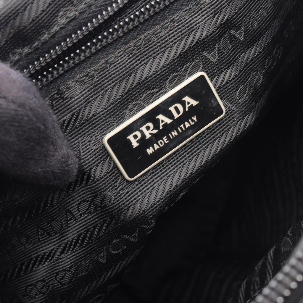 Used PRADA VELA Messenger Bag Shoulder Bag B1738 Nylon Leather Black Used Unisex