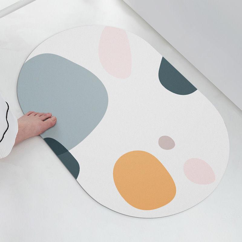 Diatom mud absorbent mat household floor mat bathroom toilet kitchen door non-slip quick drying