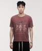 LANARCHIVE [0131] Pigment Angel Short Sleeve T-Shirt - Burgundy