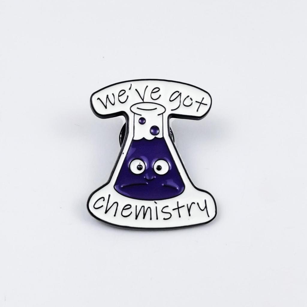 Cute Atom Cartoon Brooch: Drip Oil Alloy Badge for Student Backpacks, Jewelry, and Accessories