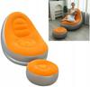 Inflatable Armchair Sofa with Footstool Pouf