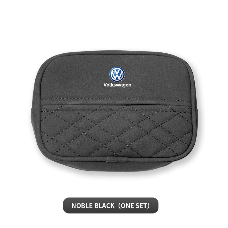 W151Car Tissue Box Car Interior Accessories For Volkswagen Golf Passat B6 Amarok T5 Tiguan Leather Tissue Storage Bag Kleenex Case