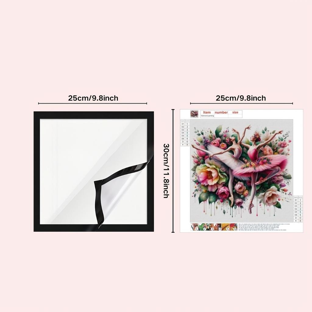 Diamond Frame 2 Set Piecesset Pvc Material Suitable For 12x12 Inches 12x16 Inches Art Photo Frames Art Frames Pvc Wall Stickers
