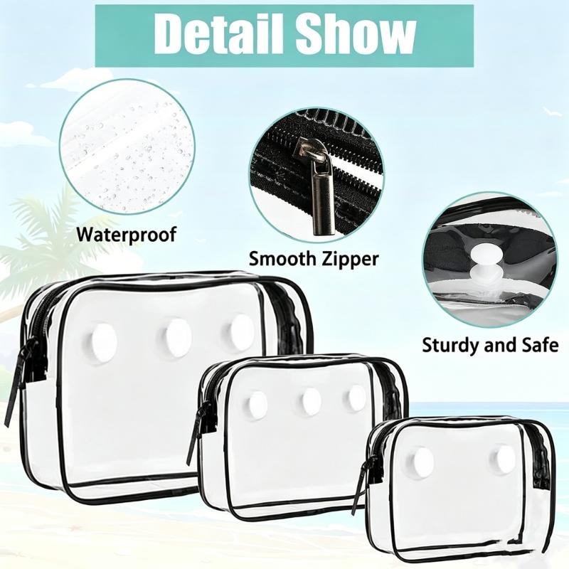Waterproof PVC Clear Bag Insert Container Hook Accessories Key Holder for Beach Bag Gym And Travel Easy To Install