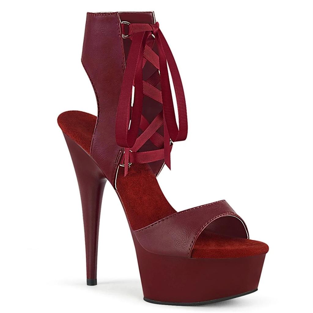 15Cm  High Heel Thin Heel Waterproof Platform Thick Bottom Fashion Lace Up Cool Boots Pole Dance Night Club Boots