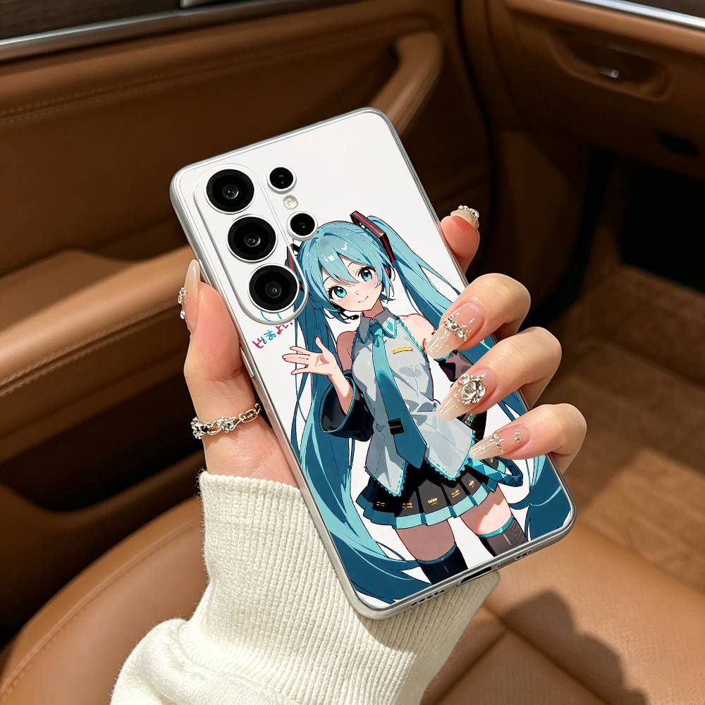 Anime H-Hatsune Miku Clear Phone Case for Samsung S25, S24, S21, S22, S23, S30, Ultra, S20, Plus, FE, Lite