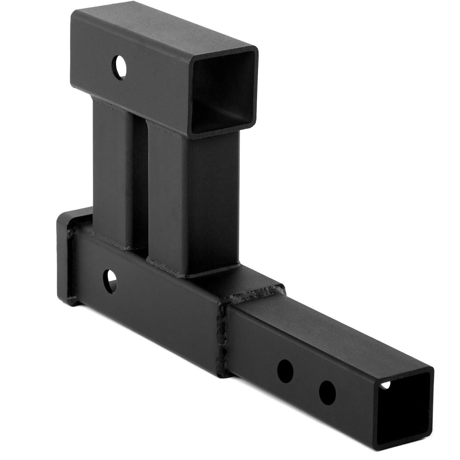 Heavy Duty 8 -10  Dual Hitch Extender Fits 2 Inch Receiver, Trailer Hitch Extension 4000 lbs Towing Capacity чёрный