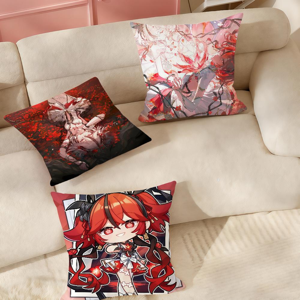 Game Wuthering Waves Camellya Pillow Case Applicable Space For Guest Rooms Interiors Cars Office House Decoration