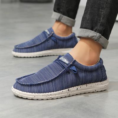 2025 Vier-Jahreszeiten lässige Canvas-Schuhe, große Größe atmungsaktive Slipper zum Reinschlüpfen für Herren im Sommer