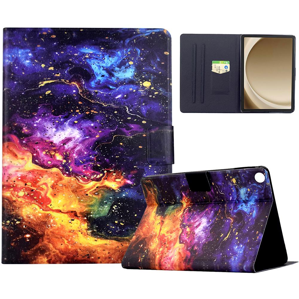 For Samsung Galaxy Tab A9+ Stand Case Pattern Printing Tablet Leather Cover with Auto Wake/Sleep