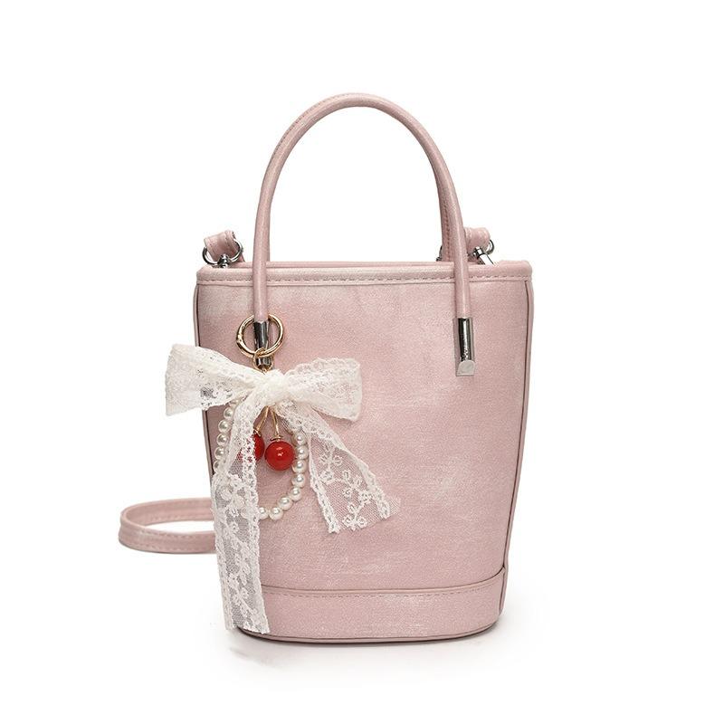 Premium hand bag women's new trendy fashion texture shoulder bag crossbody bucket bag