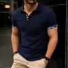 Mens Summer Tops Camisa Polo Hombre 2026 Vintage Short Sleeve Patchwork Color Polos Tee Shirt Homme De Luxe Camisetas Golf Tops