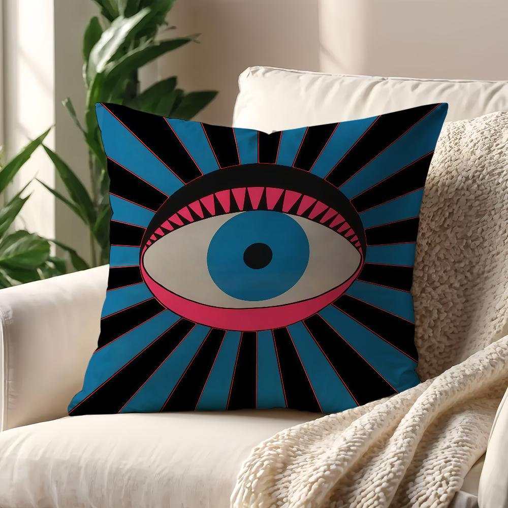 Trendy red and blue contrasting eye cushion cover Pillow Cover Decoration Room Home Sofa living Office Car Nordic Simplicity
