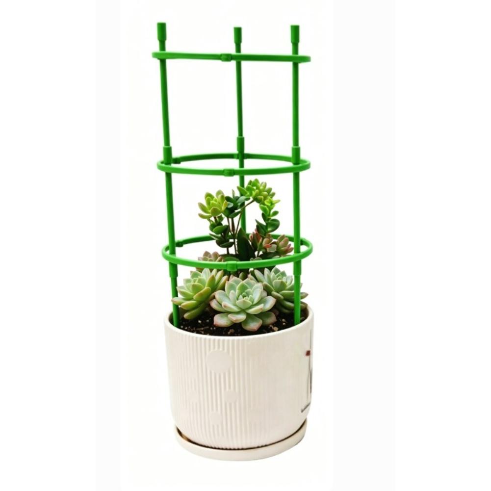 Plastic Modular Plant Support Bracket For Indoor Outdoor Climbing Flowers Vines Garden Stake Green Three Layer Frame