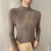 Womens Slim Fit Cashmere Wool Blend Sweater Half Turtleneck Fall Winter Versatile Basic Top