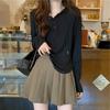 Autumn New Thin Hooded Sweatshirt for Women Korean Student Long-sleeved T-shirt for Women