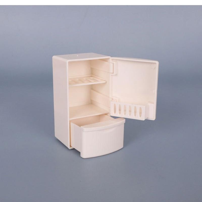 Dollhouse Miniature Refrigerator Simulation Playset For Kids - Themed Miniature Food Play & Pretend Toys Dollhouse Decoration