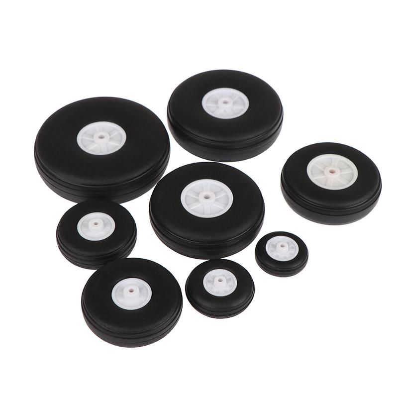 2Pcs High Elastic PU Rubber Wheel Diameter 1/1.25/1.5/1.75/2/2.25/2.5/2.75 Inch For RC Fixed-Wing Airplane Model DIY Tires