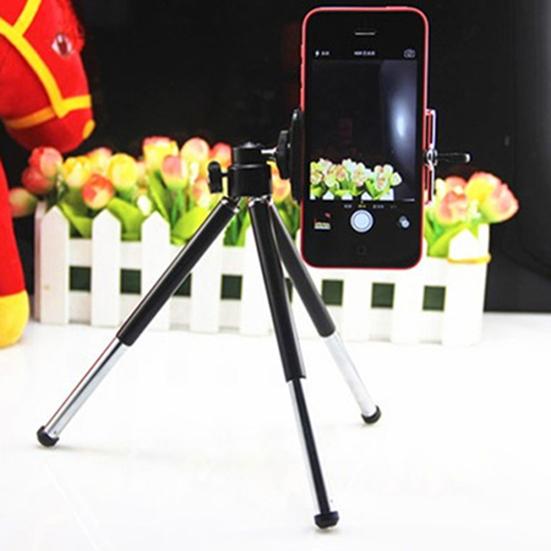 360 Degree Rotatable Mount + Phone Stand Tripod Holder For iPhone Samsung HTC