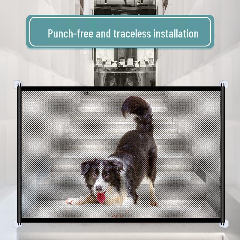 Portable Foldable Dog Fence: Punch-Free Pet Safety Net for Home