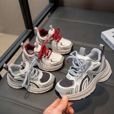 Girls Fashion Dad Shoes 2025 Spring and Autumn New Children's Mesh Lightweight Sports Shoes Boys Fashion Casual Shoes Trend