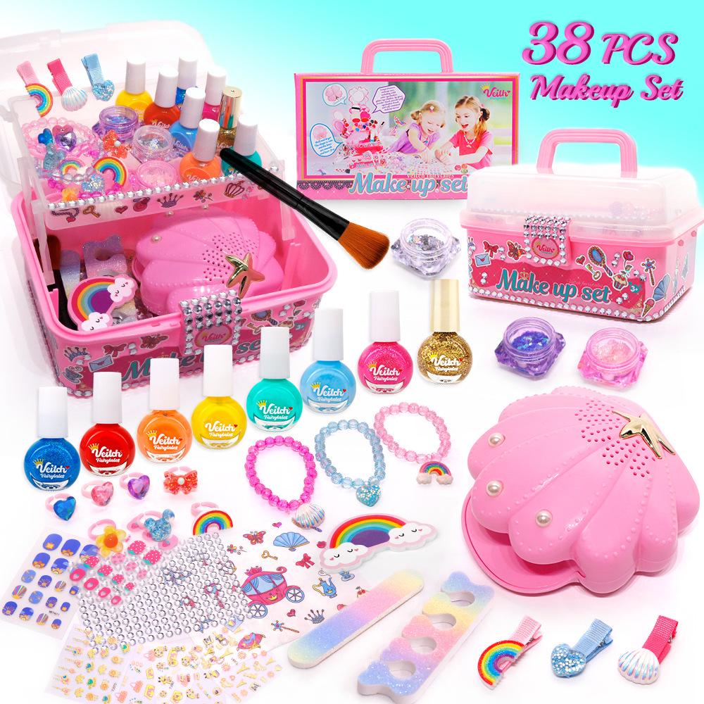 

Сумочка принцессы для переодевания и набор для маникюра для девочек – Игрушка для ролевых игр с украшениями и макияжем