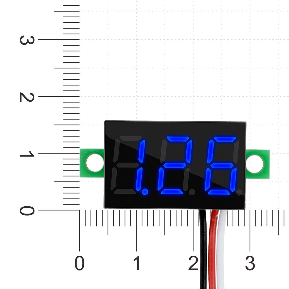 DC 1-11V Mini 1.16" 1 Wires LED Display Digital Voltmeter Blue Red Green Voltage Meter Tester 1V 11V