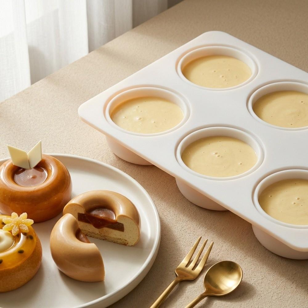 Silicone 6-Cavity Baking Molds Cake Utensils Easy-to-clean Cake Mold Baking Tool